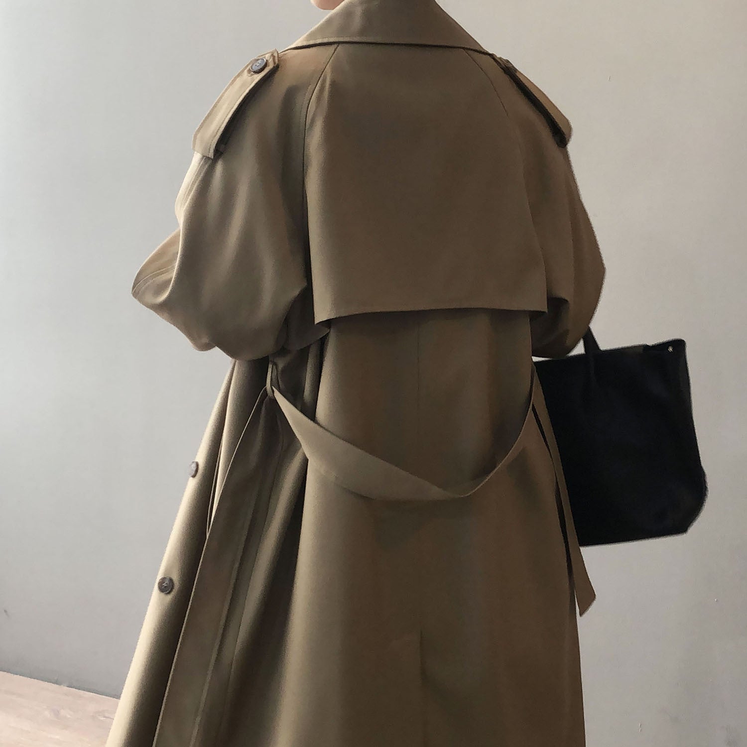 Élodie - Trench Coat Tendance avec Double Rangée de Boutons