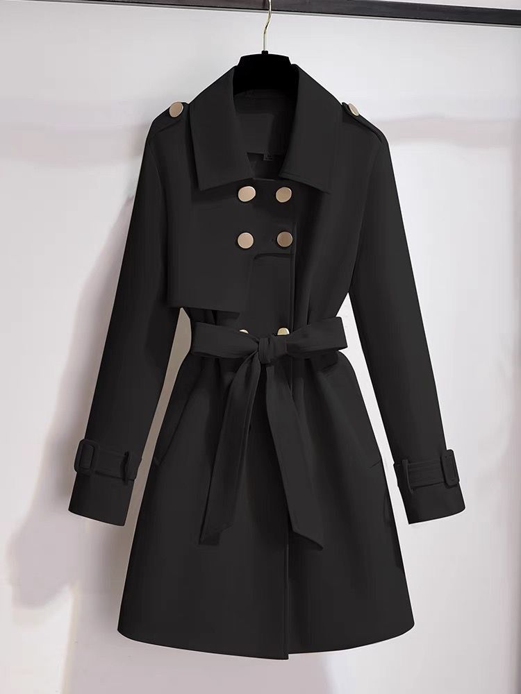 Gracey | Trench-Coat Double Boutonnage avec Ceinture Réglable et Épaulettes pour Femmes