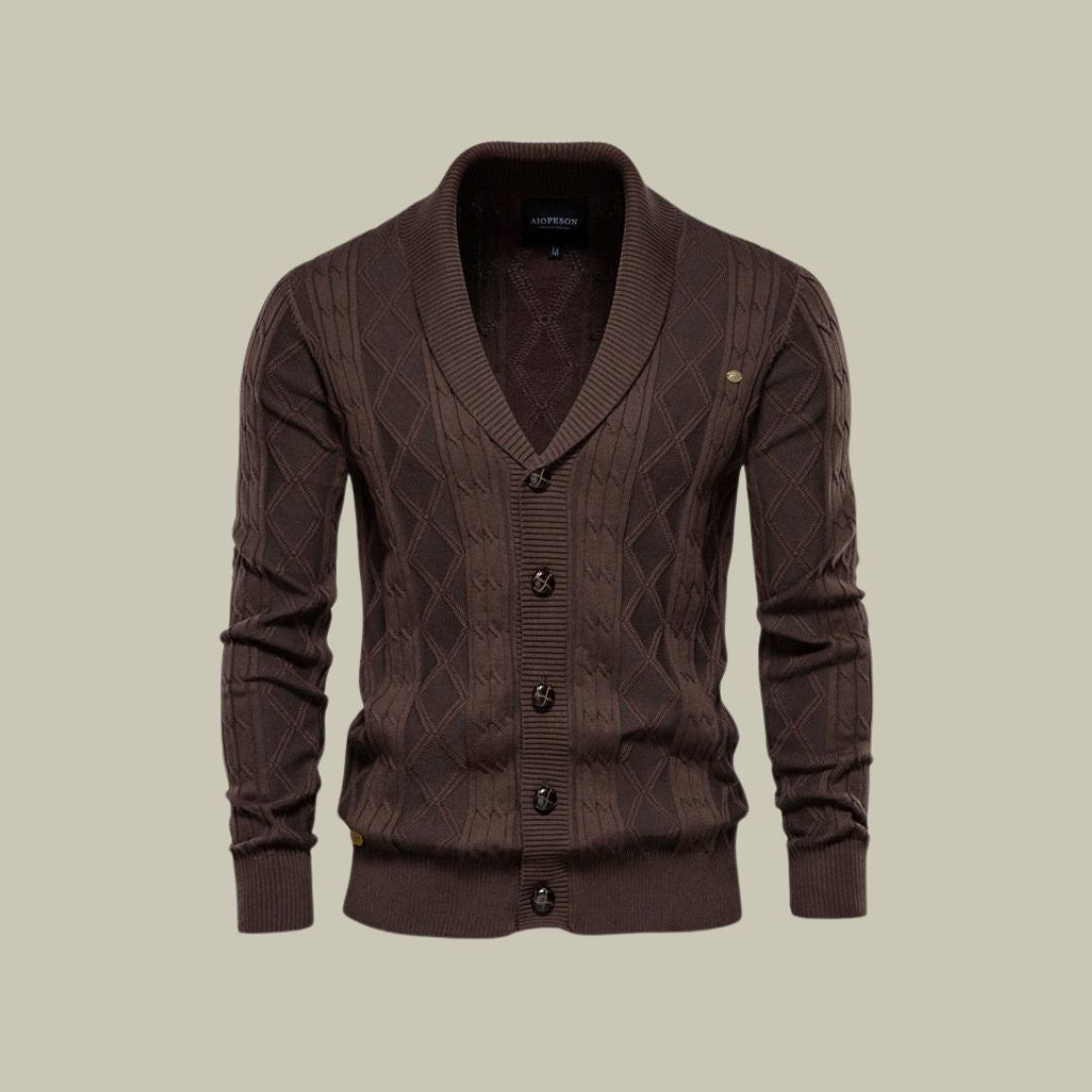 Grégoire – Cardigan au style Old Money avec boutons, alliant élégance classique et confort sophistiqué