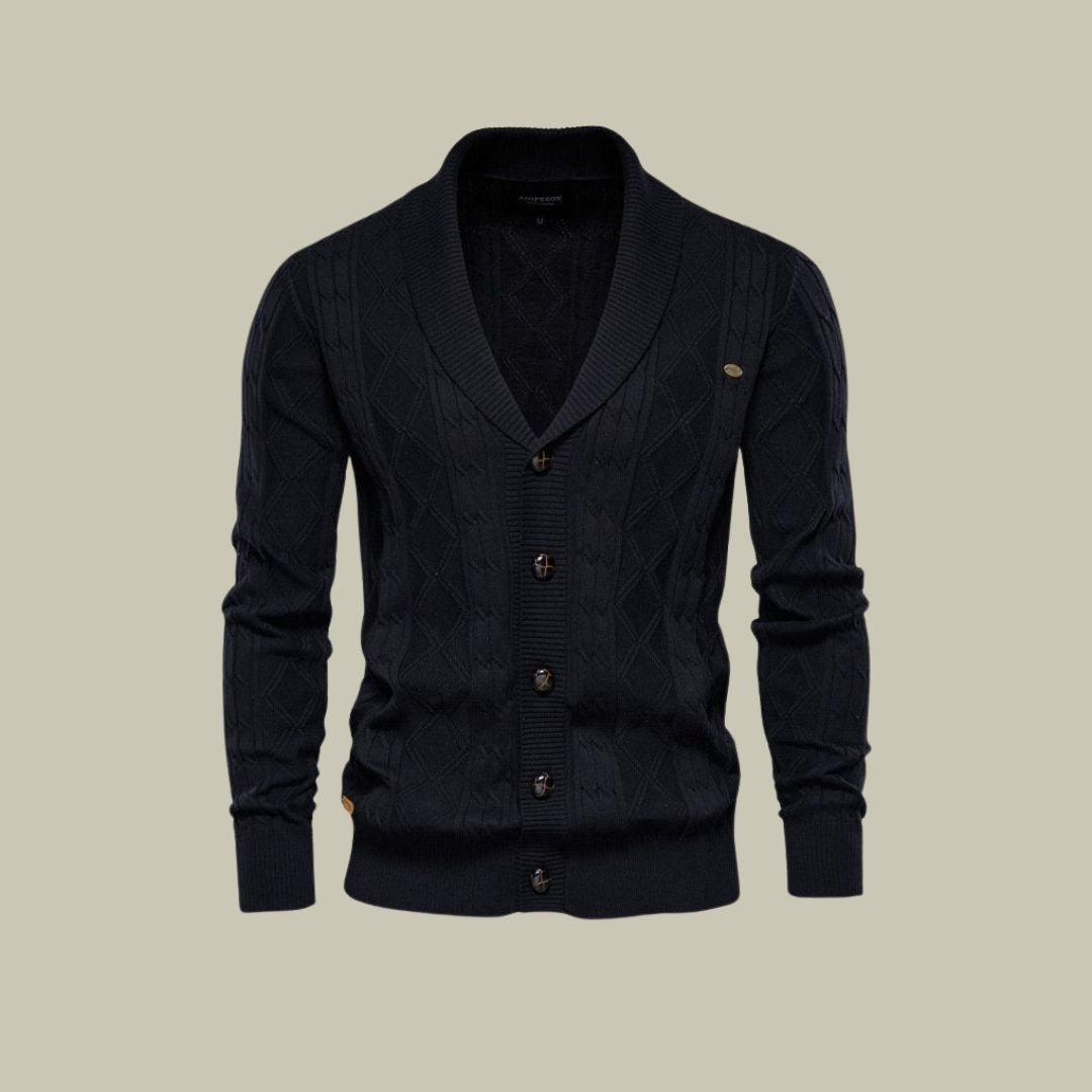 Grégoire – Cardigan au style Old Money avec boutons, alliant élégance classique et confort sophistiqué