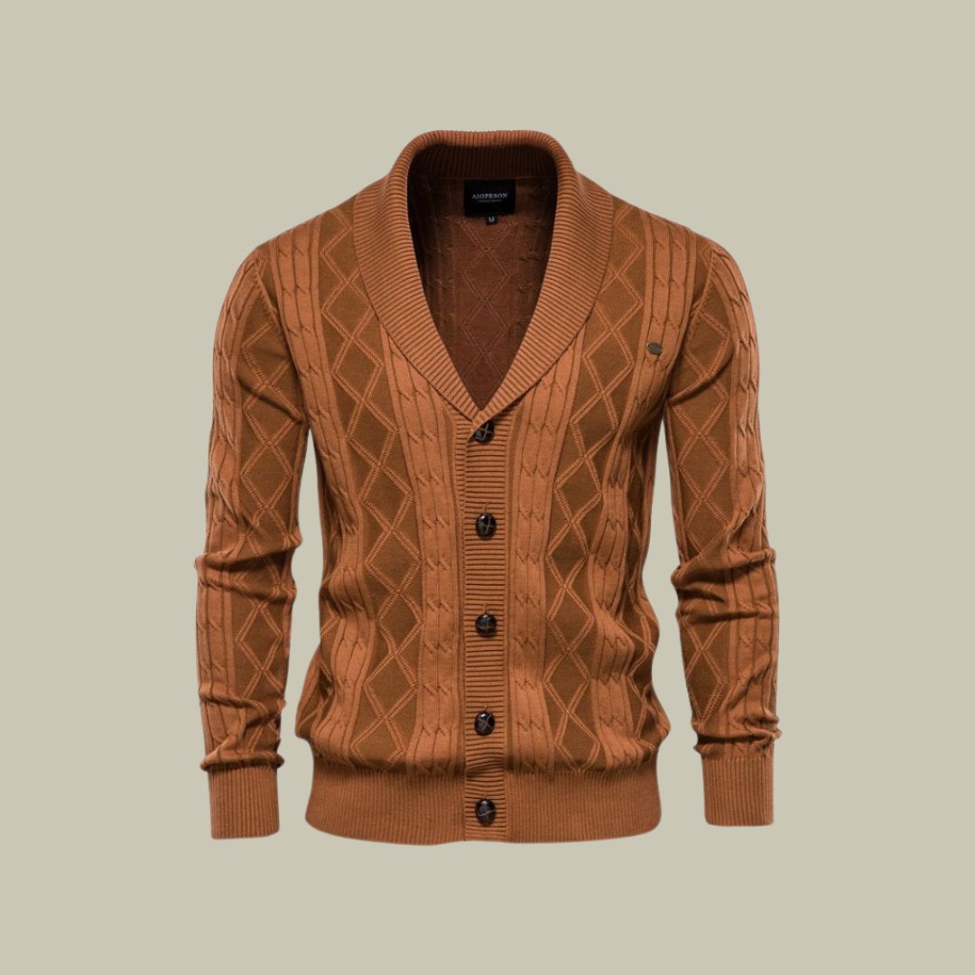 Grégoire – Cardigan au style Old Money avec boutons, alliant élégance classique et confort sophistiqué