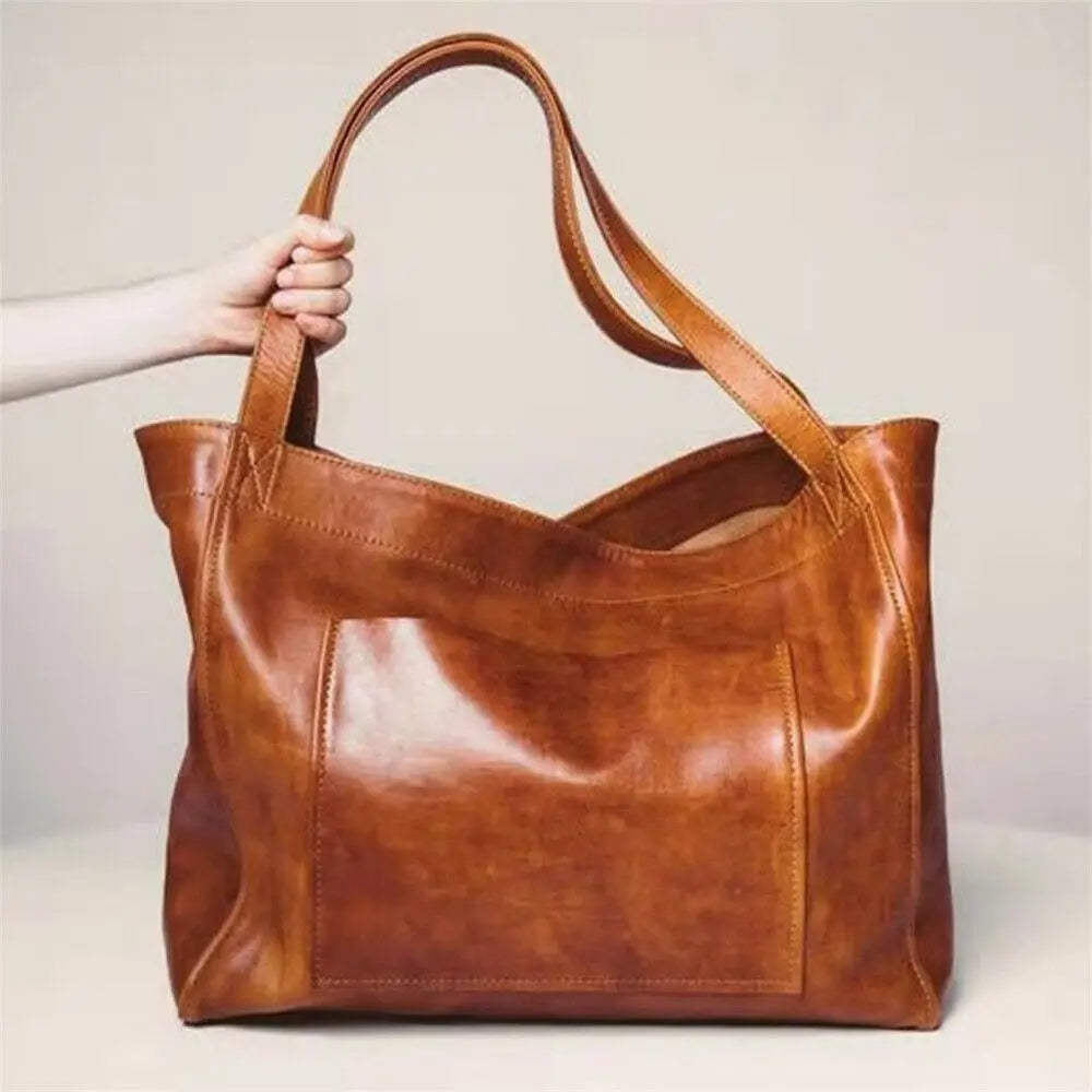 Quitterie | Grand Sac Porté Épaule en Faux Cuir avec Grande Capacité
