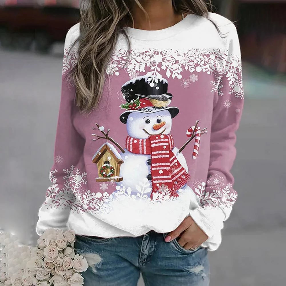 Pull de Noël Bonhomme de Neige pour Femmes