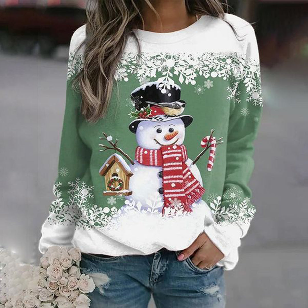 Pull de Noël Bonhomme de Neige pour Femmes