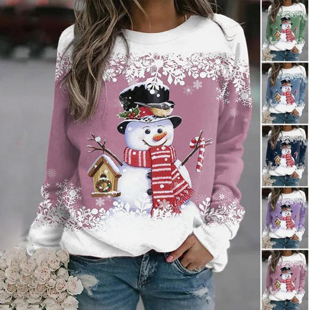 Pull de Noël Bonhomme de Neige pour Femmes