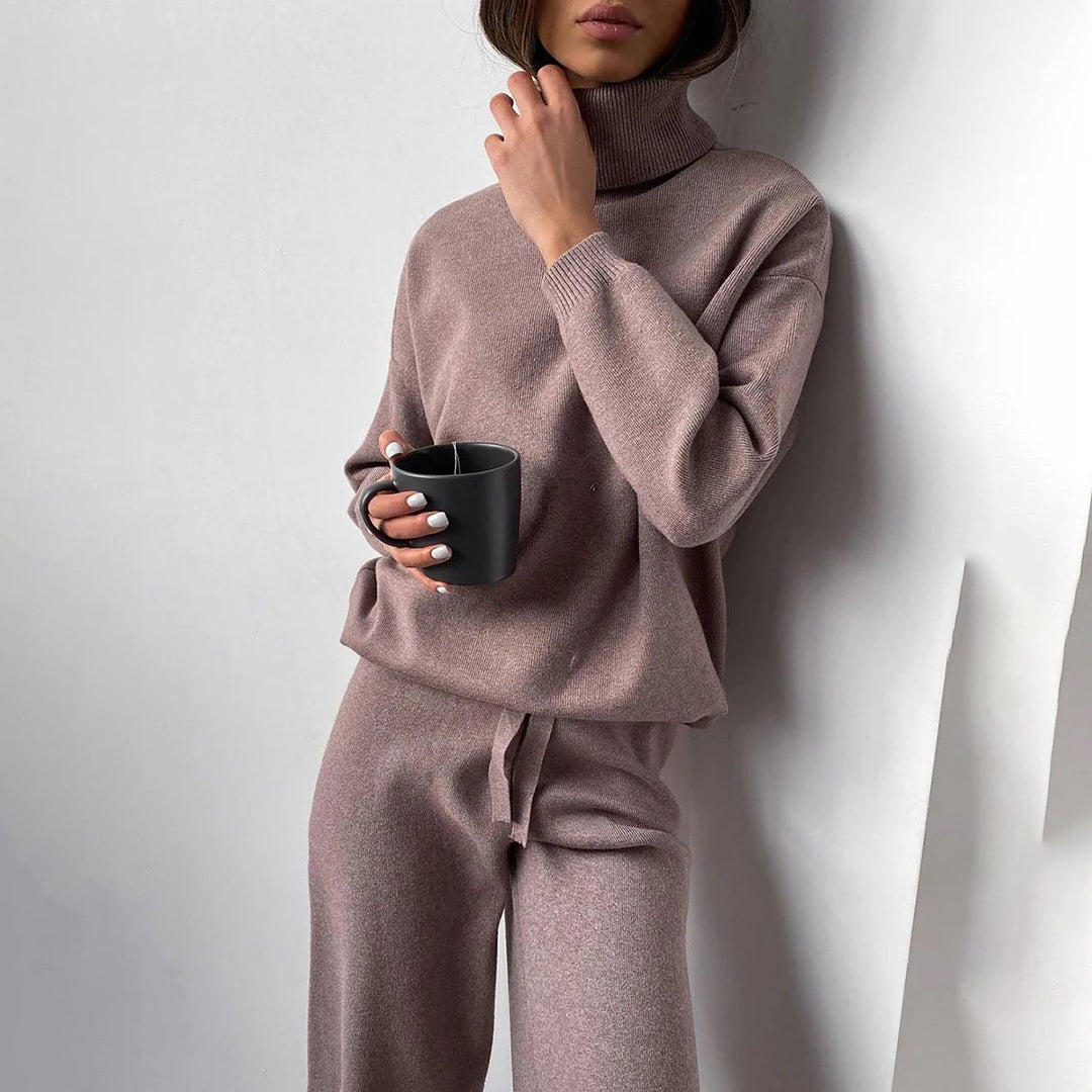 Ensemble de Pull Décontracté Confortable Taupe Femme