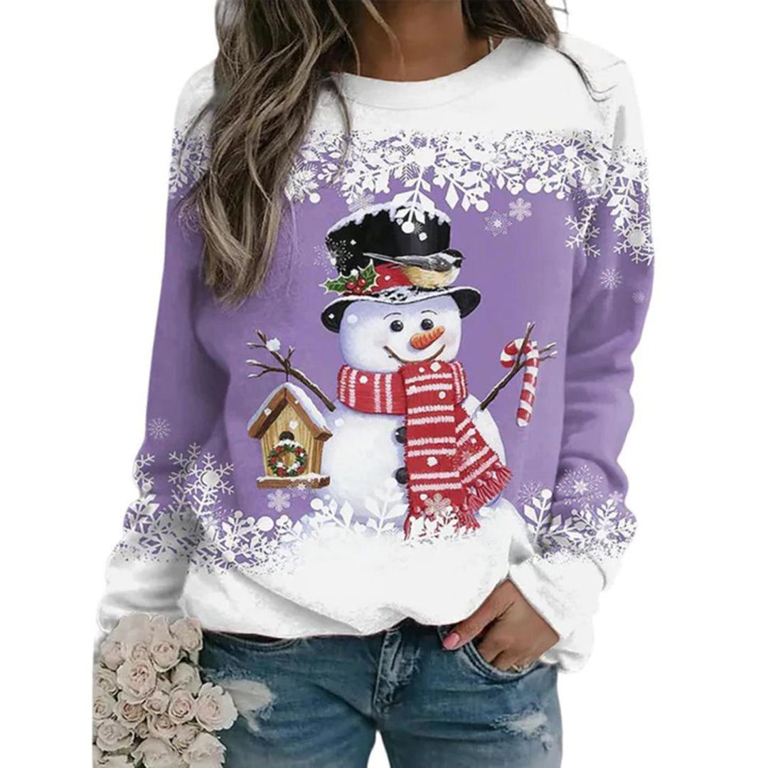 Pull de Noël Bonhomme de Neige pour Femmes