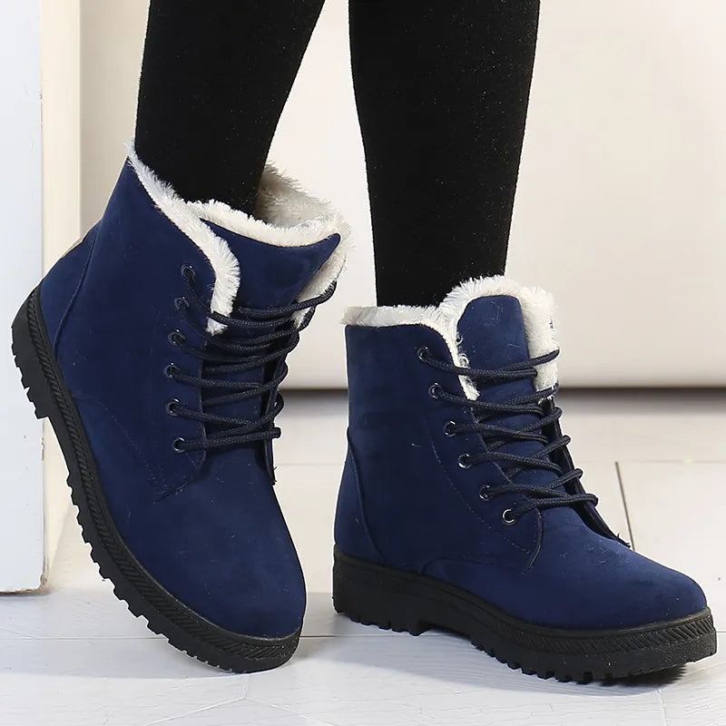 Karime | Bottines d'hiver chaudes avec doublure en fourrure