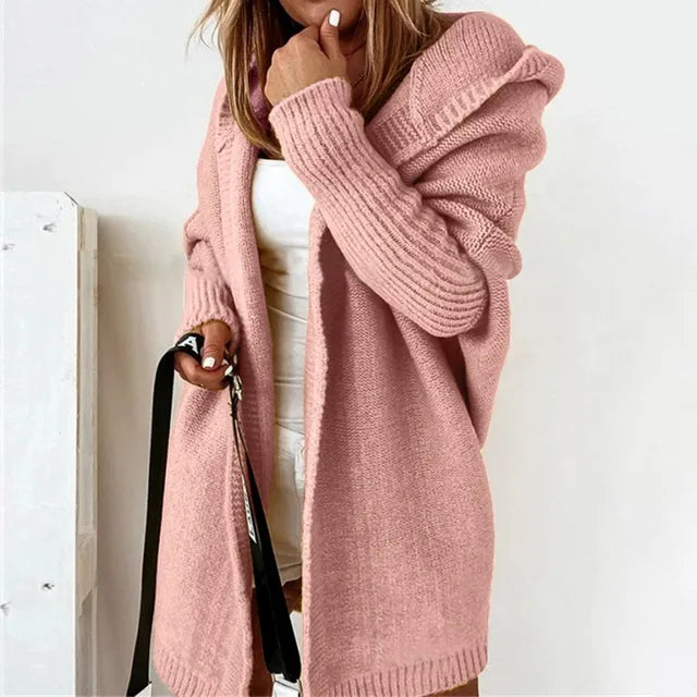 Solamite | Cardigan Tricoté à Capuche – Style Décontracté et Chic