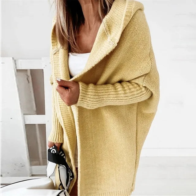 Solamite | Cardigan Tricoté à Capuche – Style Décontracté et Chic