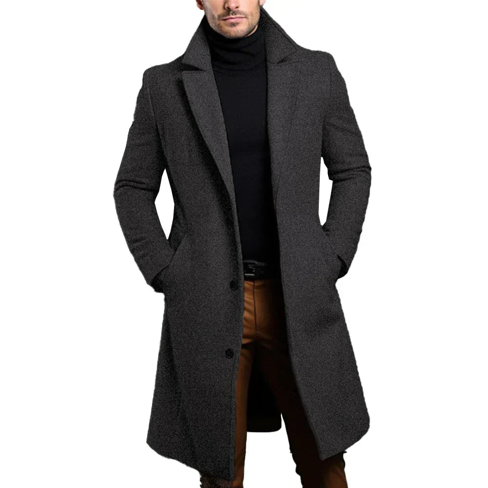 Manteau Long Élégant et Distingué pour Hommes