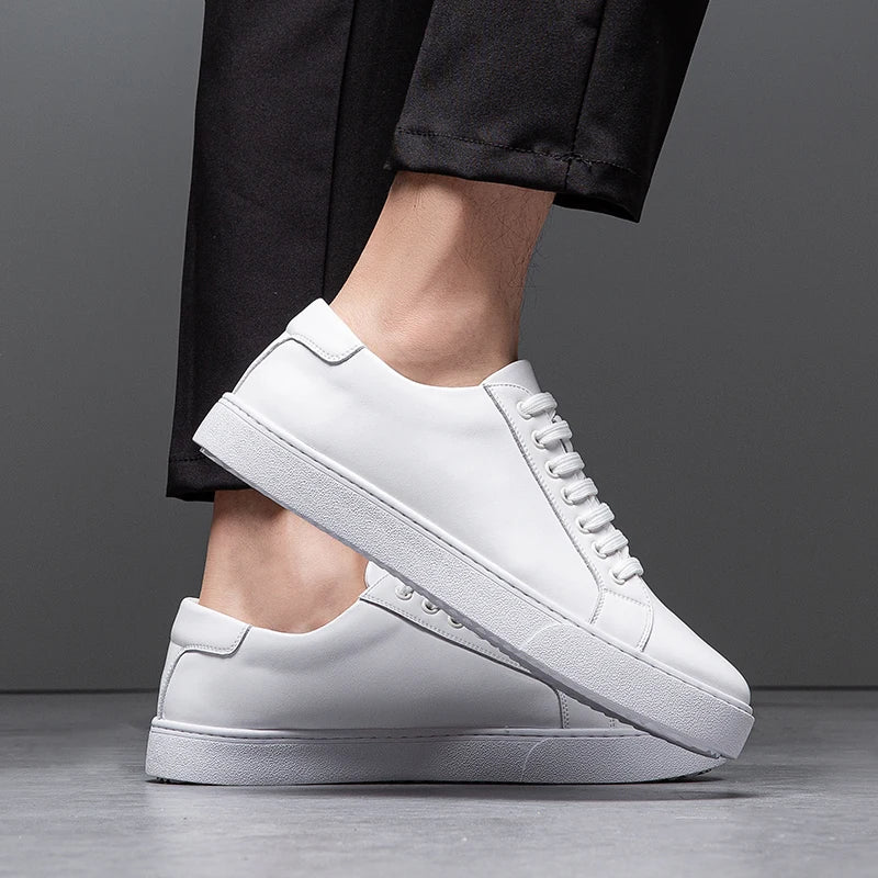 Michel | Sneakers en Cuir Haut de Gamme à Lacets pour Homme – Confort et Durabilité