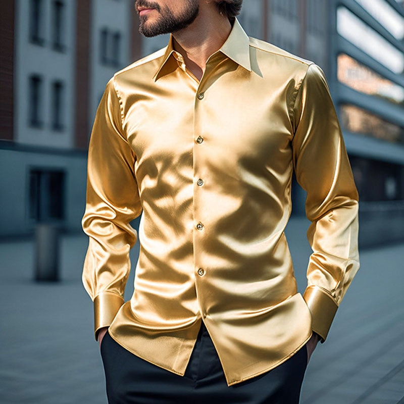 PaoloFiorini - Chemises en satin de luxe