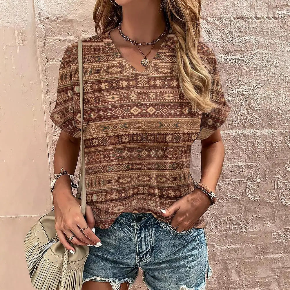 Brenda - Chemise décontractée à manches courtes