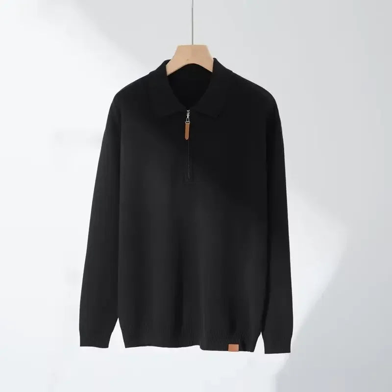 Pull en Tricot Zippé pour Hommes - Desmond