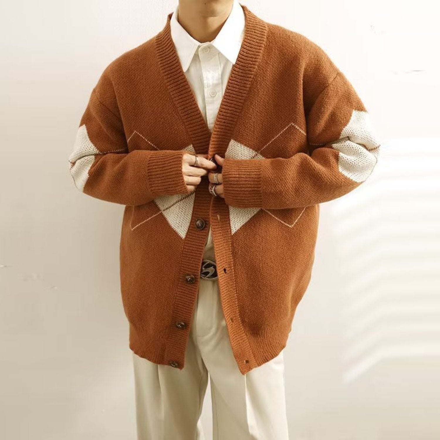 Cardigan Marron pour Hommes - Jake