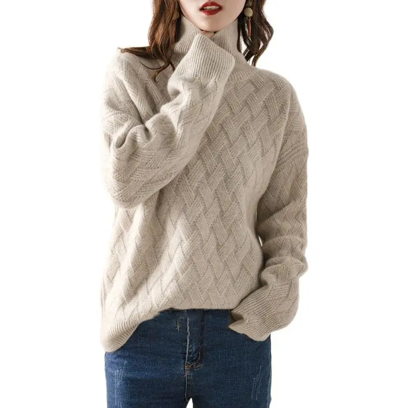 Pull Ample à Col roulé pour Femmes