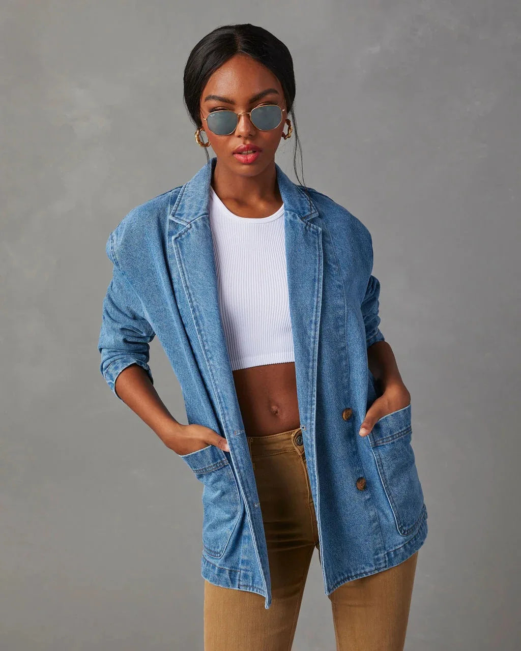 Yara | Blazer en Jean Stylé pour Femmes