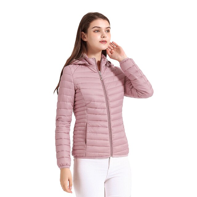 Veste Matelassée avec Capuche Amovible pour Femmes