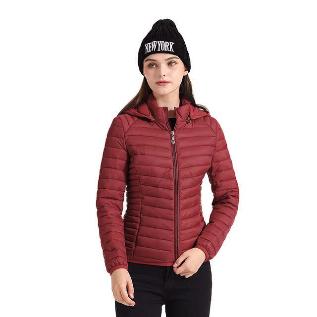 Veste Matelassée avec Capuche Amovible pour Femmes