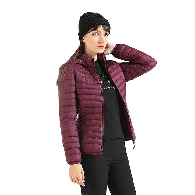 Veste Matelassée avec Capuche Amovible pour Femmes