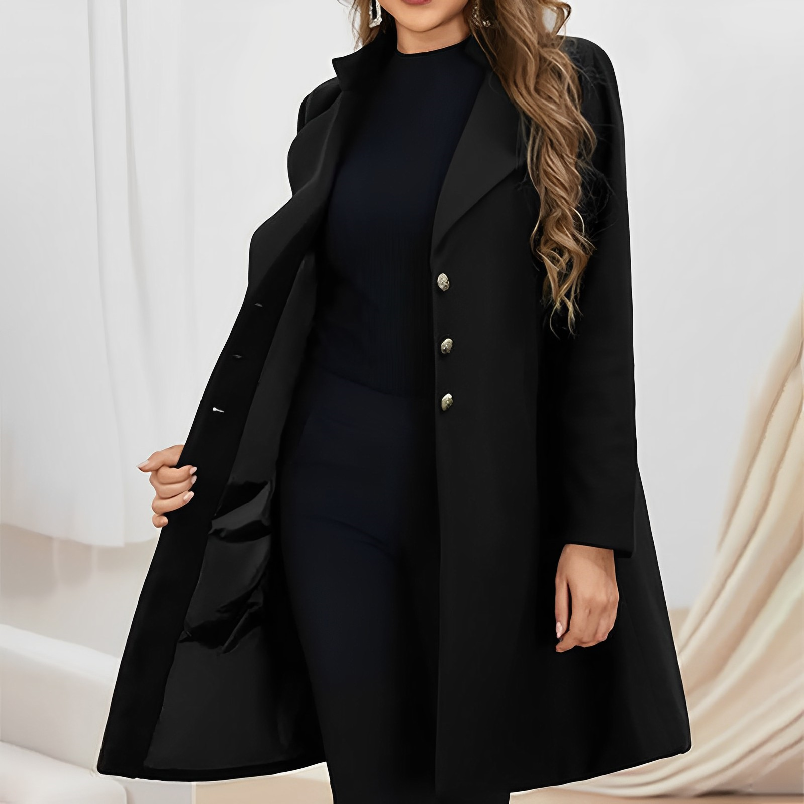 Carmina - Manteau d'Hiver en Laine Stylé pour Femmes
