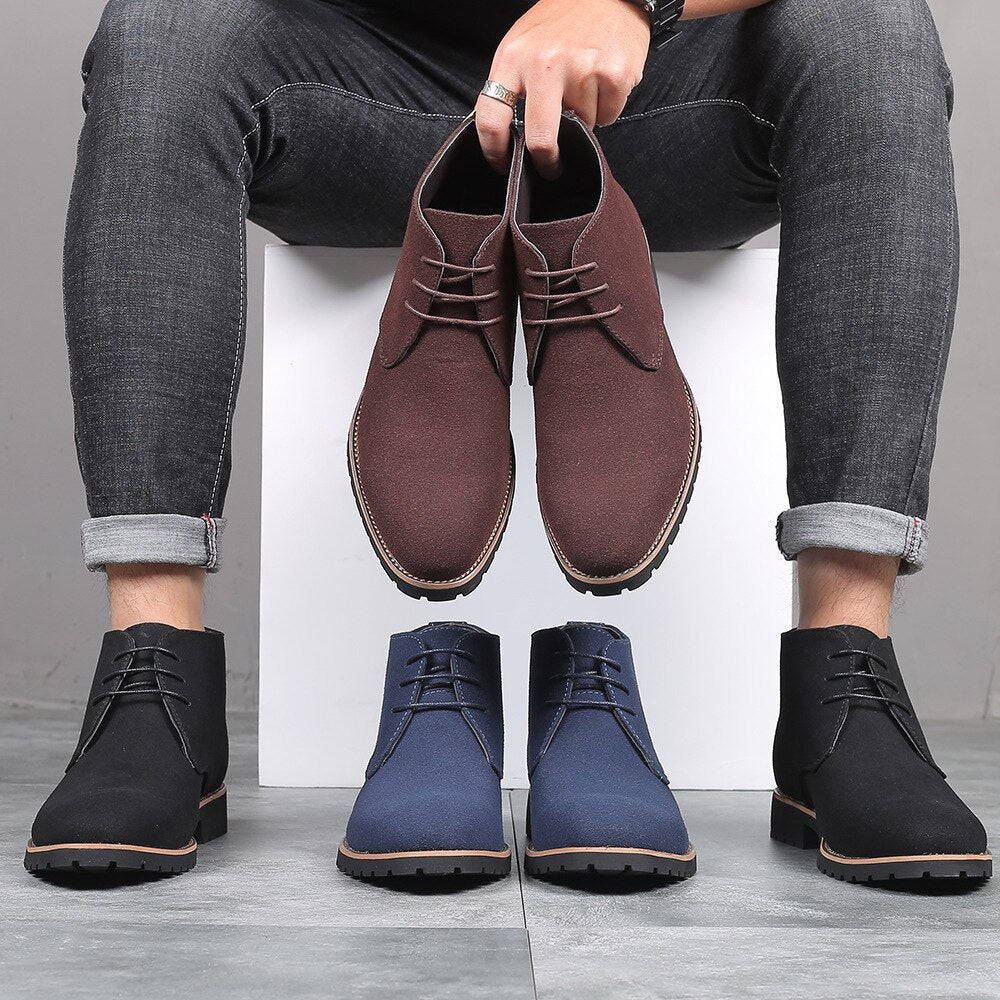 Greg - Bottes d'Automne en Cuir Suédé de Vache Stylées pour Hommes