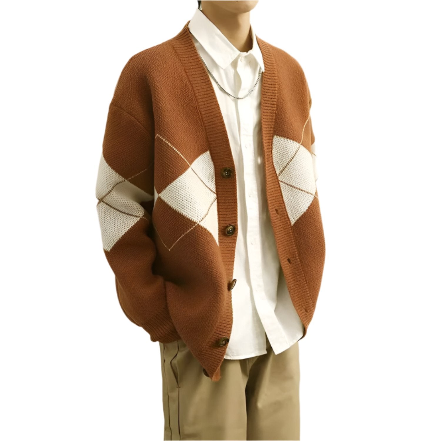 Cardigan Marron pour Hommes - Jake