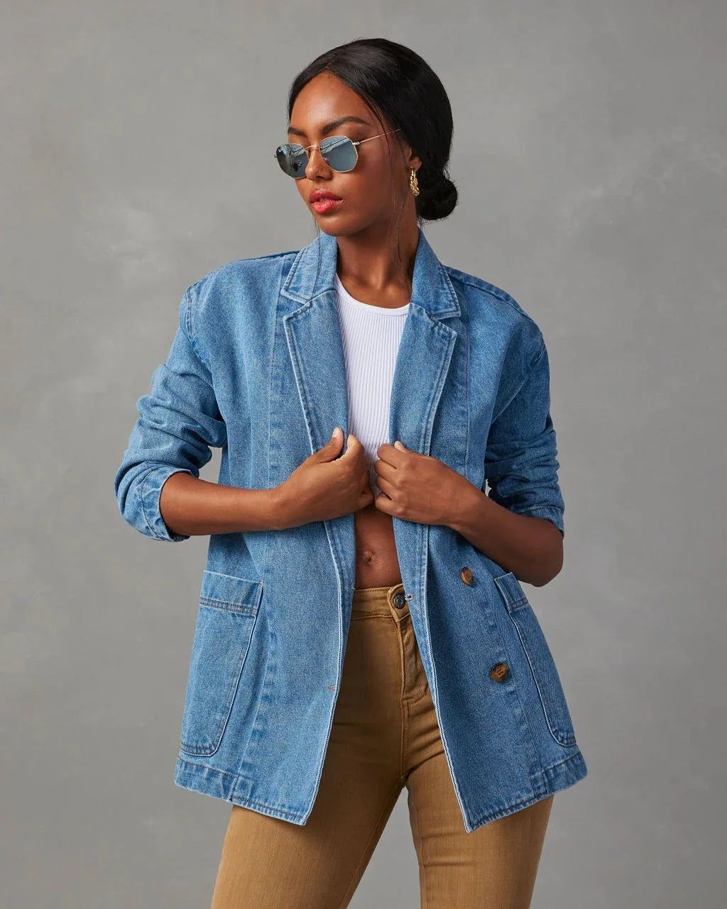 Yara | Blazer en Jean Stylé pour Femmes