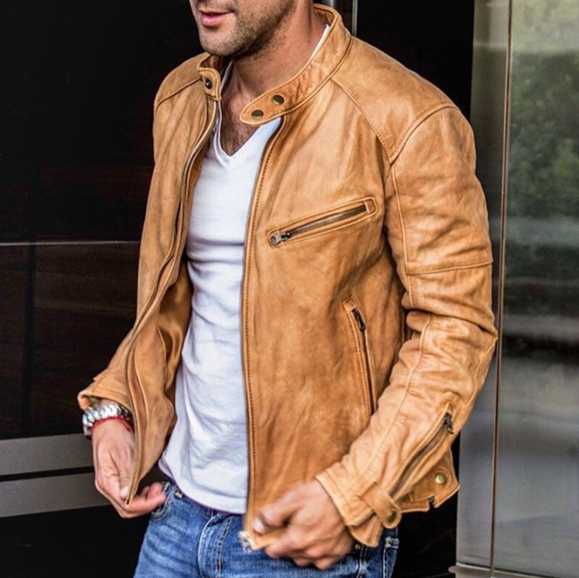 Émeric - Veste en cuir premium pour hommes, alliant style et élégance