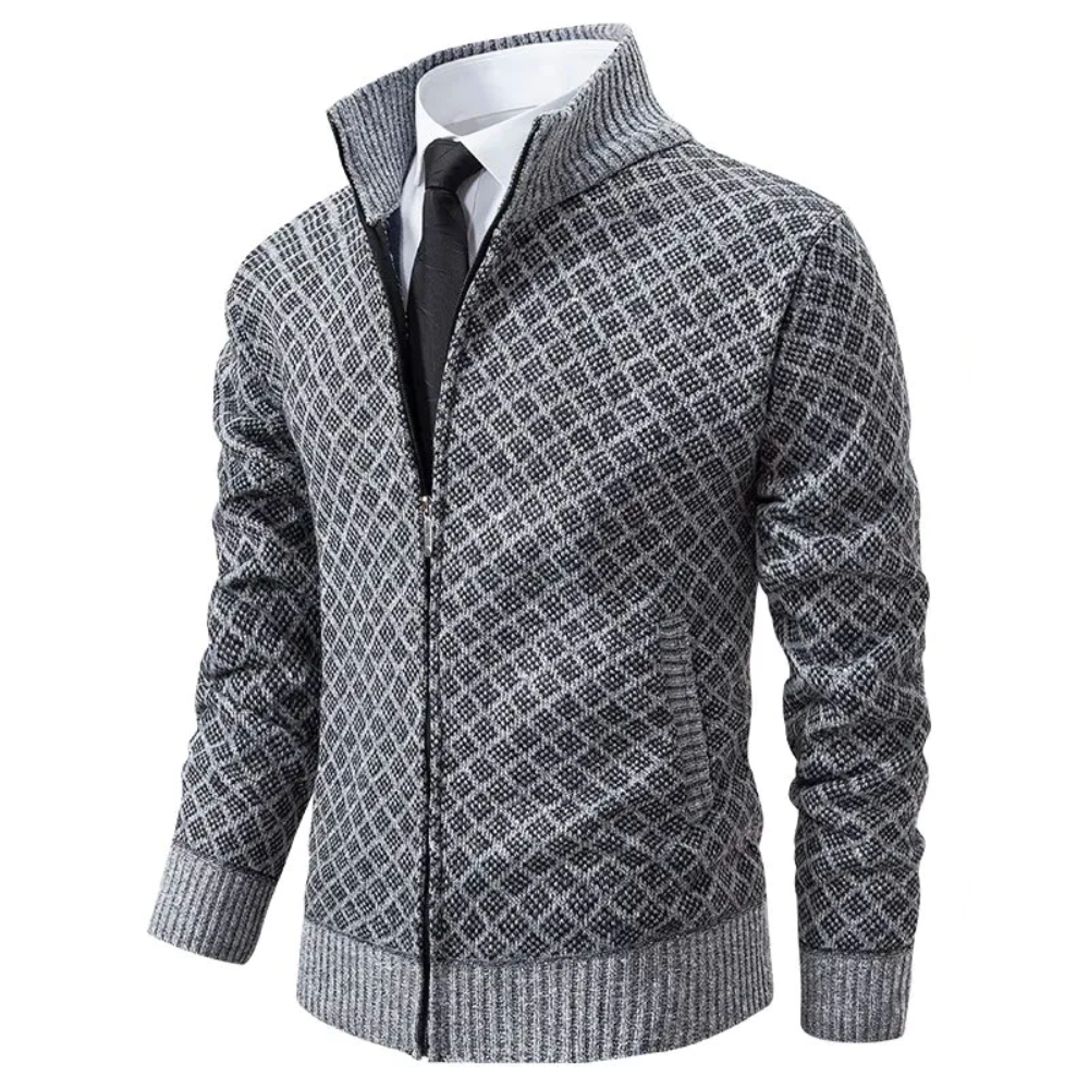 Pascal - Cardigan en Jacquard, alliant style raffiné et confort pour une allure élégante