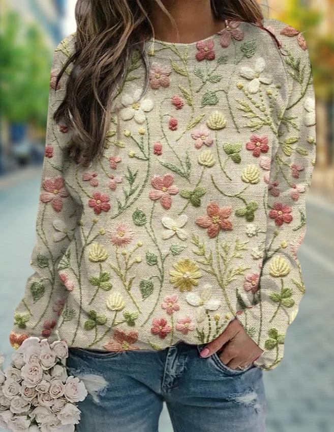 Pull à Fleurs pour Femmes