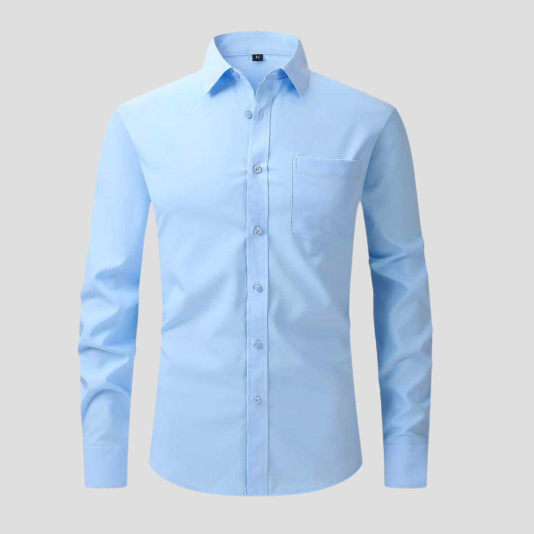 Romain – Chemise de bureau sans repassage, élégante et pratique