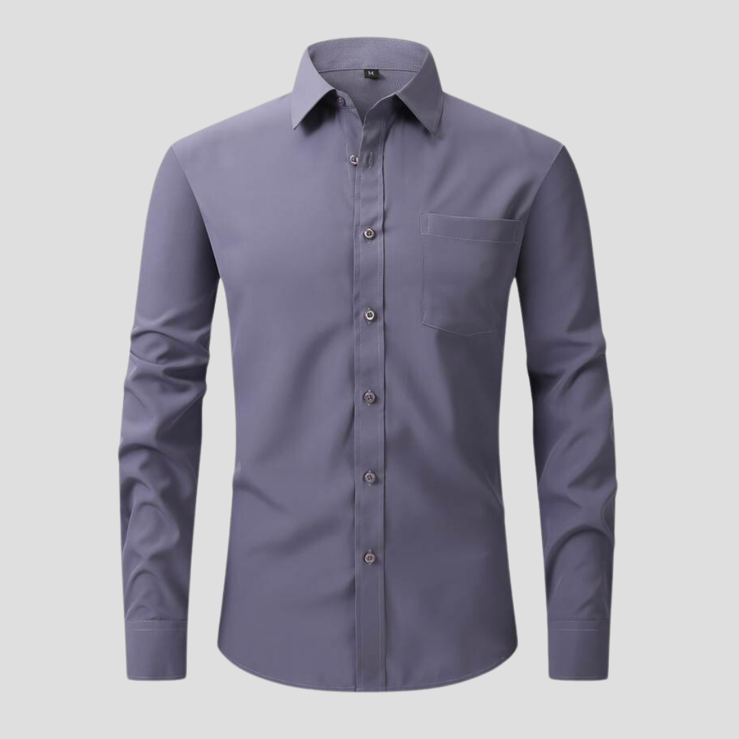 Romain – Chemise de bureau sans repassage, élégante et pratique