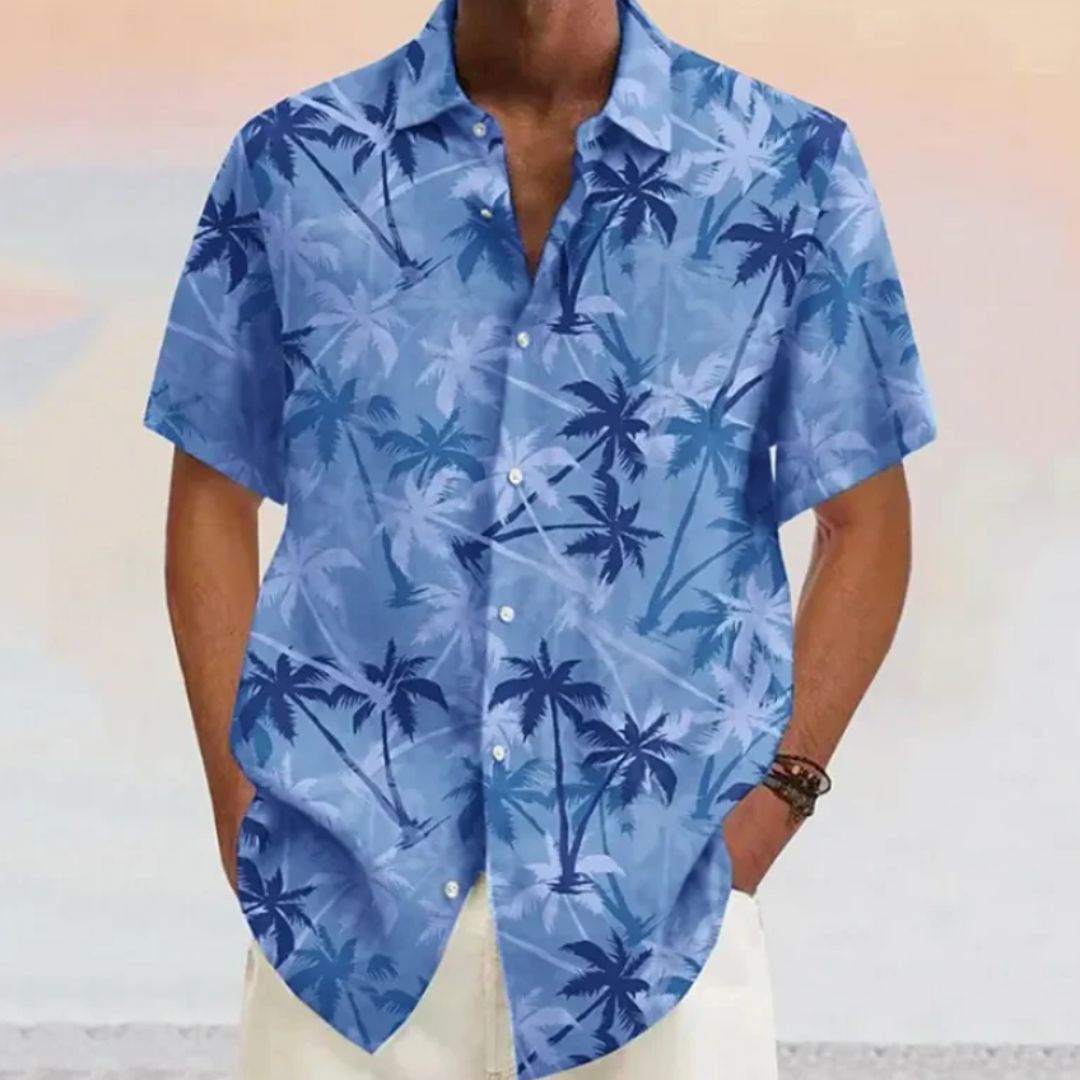 Vicente - Chemise aérée avec imprimé noix de coco