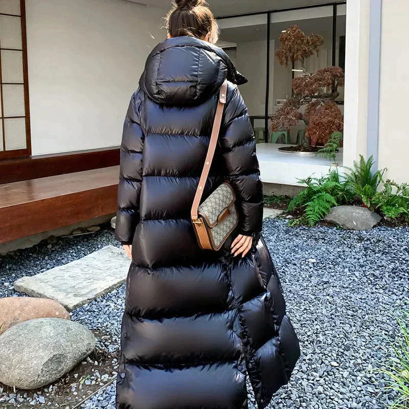 Manteau Matelassé Épais à Capuche pour Femmes