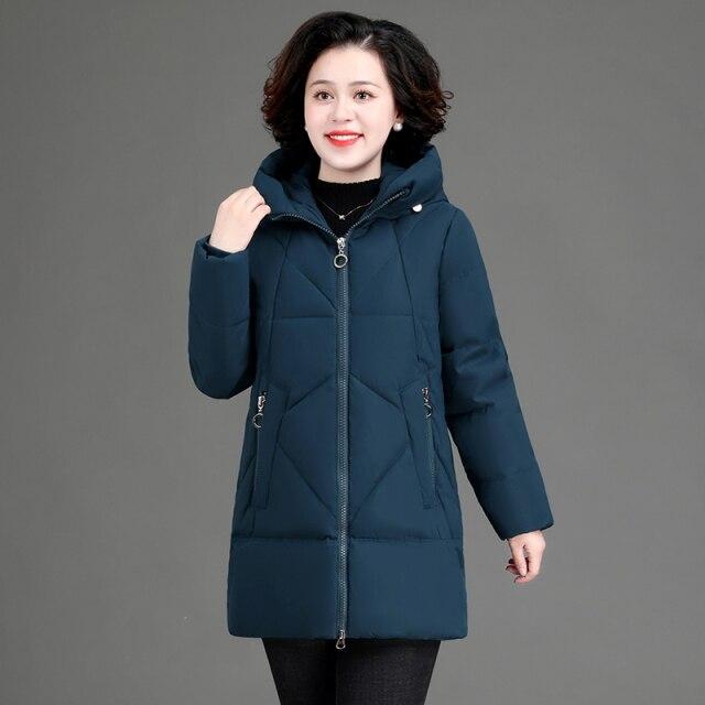 Roseline | Manteau d'Hiver Femme Matelassé à Capuche et Fermeture Éclai