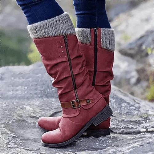 Alessina | Bottes chaudes d'hiver avec fermeture éclair pour femmes