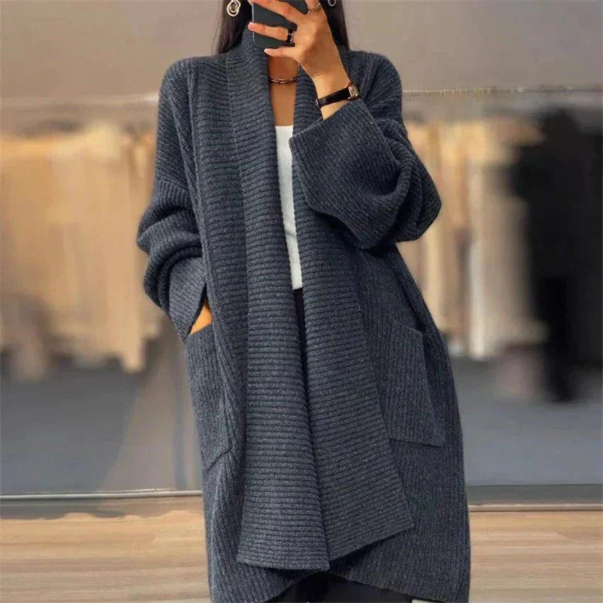 Amara | Cardigan long élégant et confortable pour femme