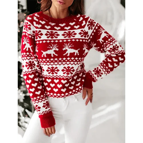 Amarylis | Pull de Noël en tricot festif pour femme