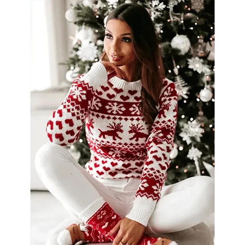 Amarylis | Pull de Noël en tricot festif pour femme