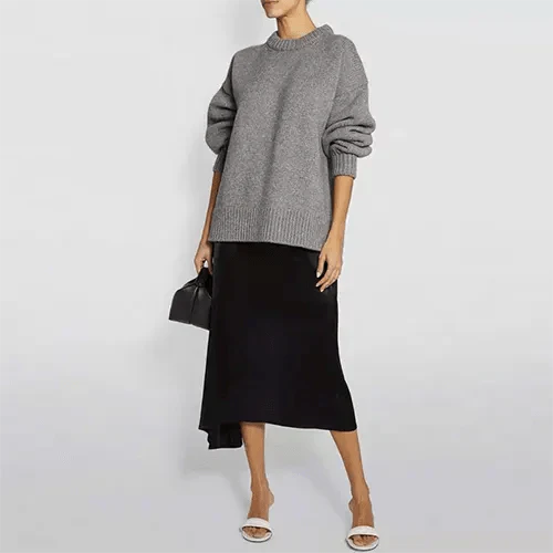 Aracelia | Pull col ras du cou oversize pour un look hivernal chic