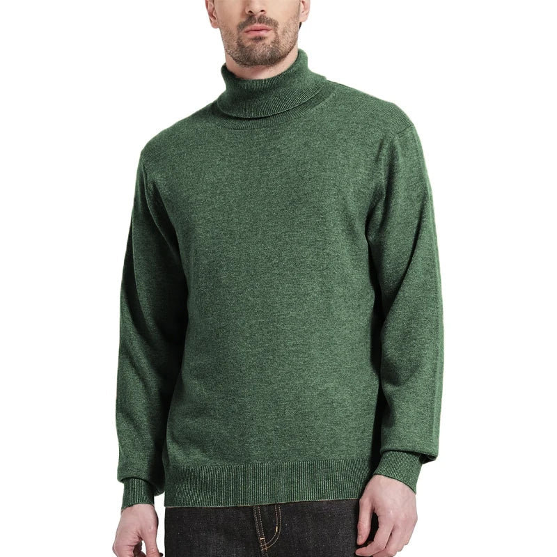 Pull à Col Roulé en Tricot Vintage pour Hommes