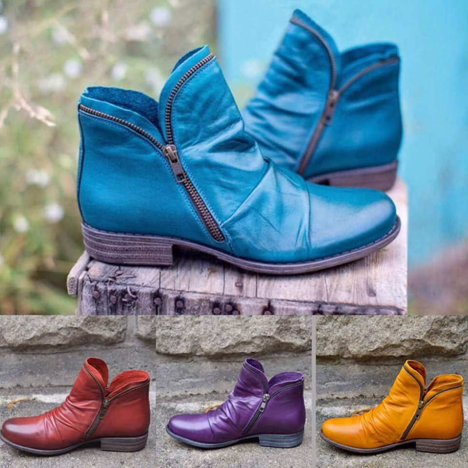 Pheleo | Bottines en Cuir à Fermeture Éclair pour Hommes