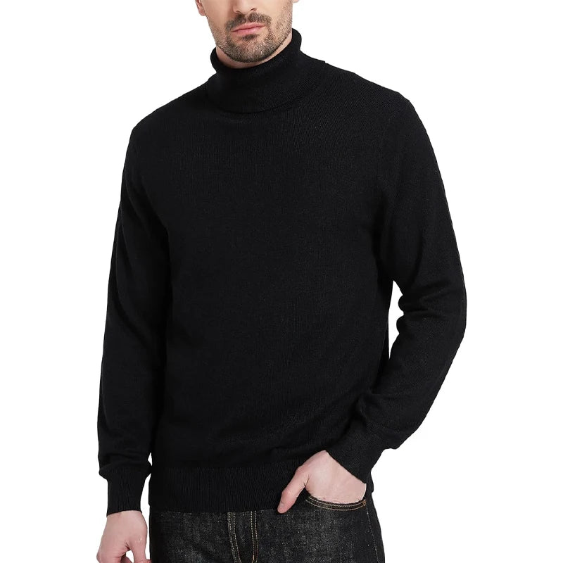 Pull à Col Roulé en Tricot Vintage pour Hommes