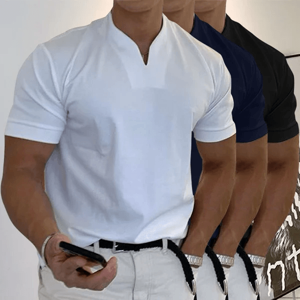 Flavien - T-shirt à manches courtes pour gentleman, élégant et confortable pour chaque occasion