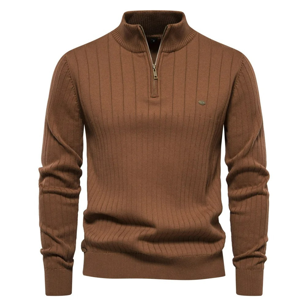 Pull Homme Premium Confortable Stylé à Col Zippé