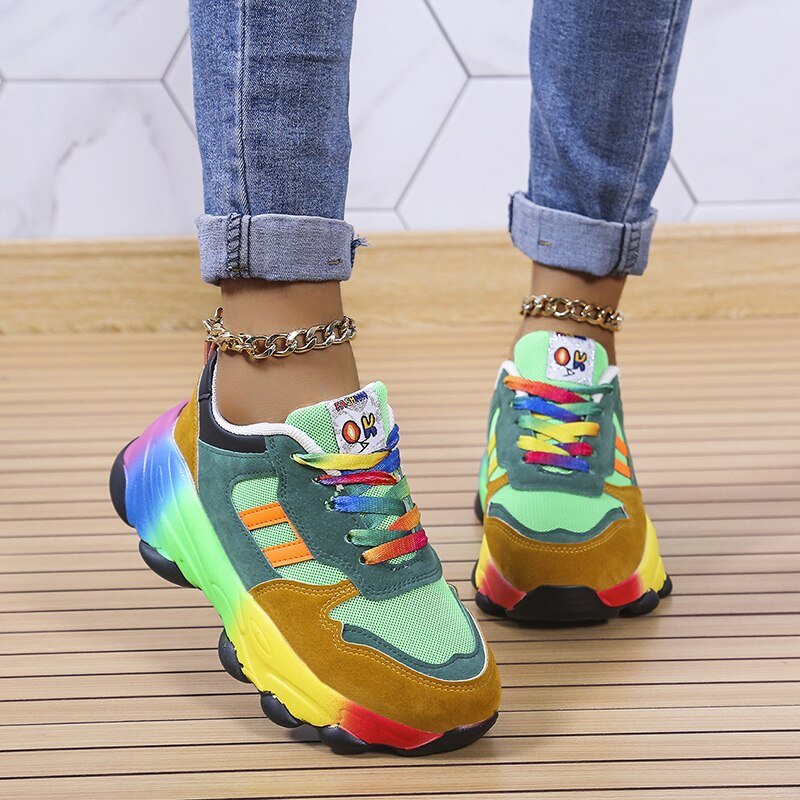 Camille - Sneakers Orthopédiques Décontractés Multicolores