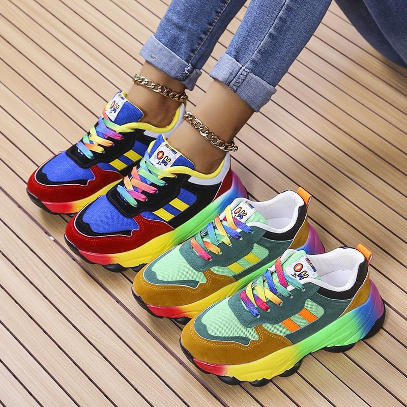 Camille - Sneakers Orthopédiques Décontractés Multicolores