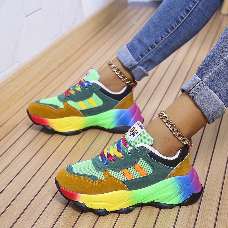 Camille - Sneakers Orthopédiques Décontractés Multicolores